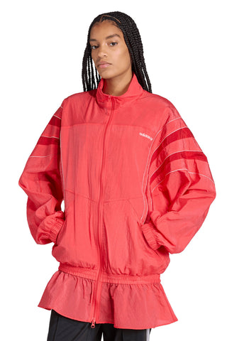 Santiago Woven Track Top Semi Lucid Red