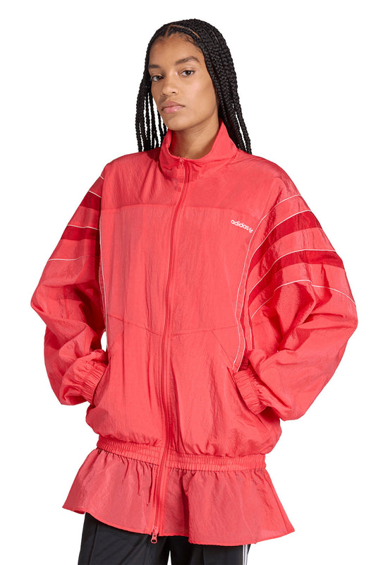 Santiago Woven Track Top Semi Lucid Red