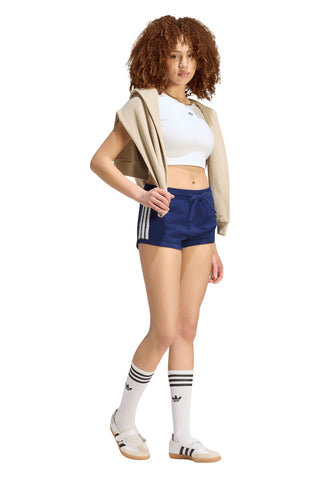 Knitted Short Shorts Dark Blue/White