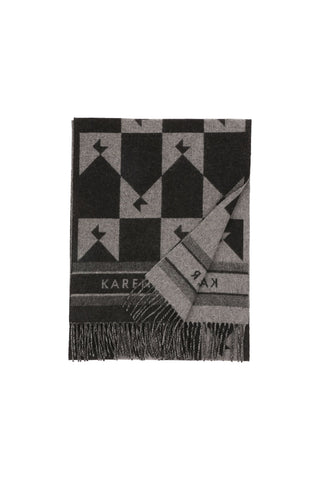 Monogram Jacquard Scarf Black/Grey