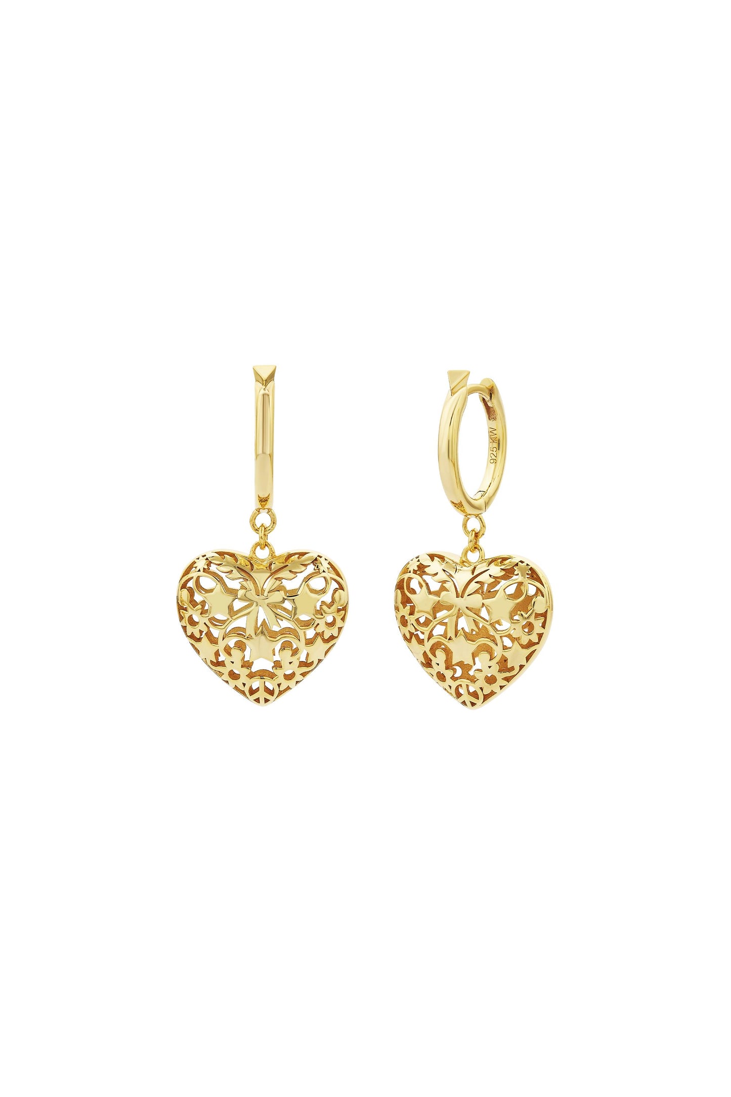 Heart Thrills Earrings Gold Plated