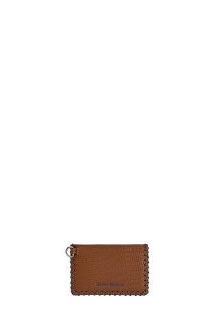Wales Bonner Small Wallet Dark Brown/Craft Ochre