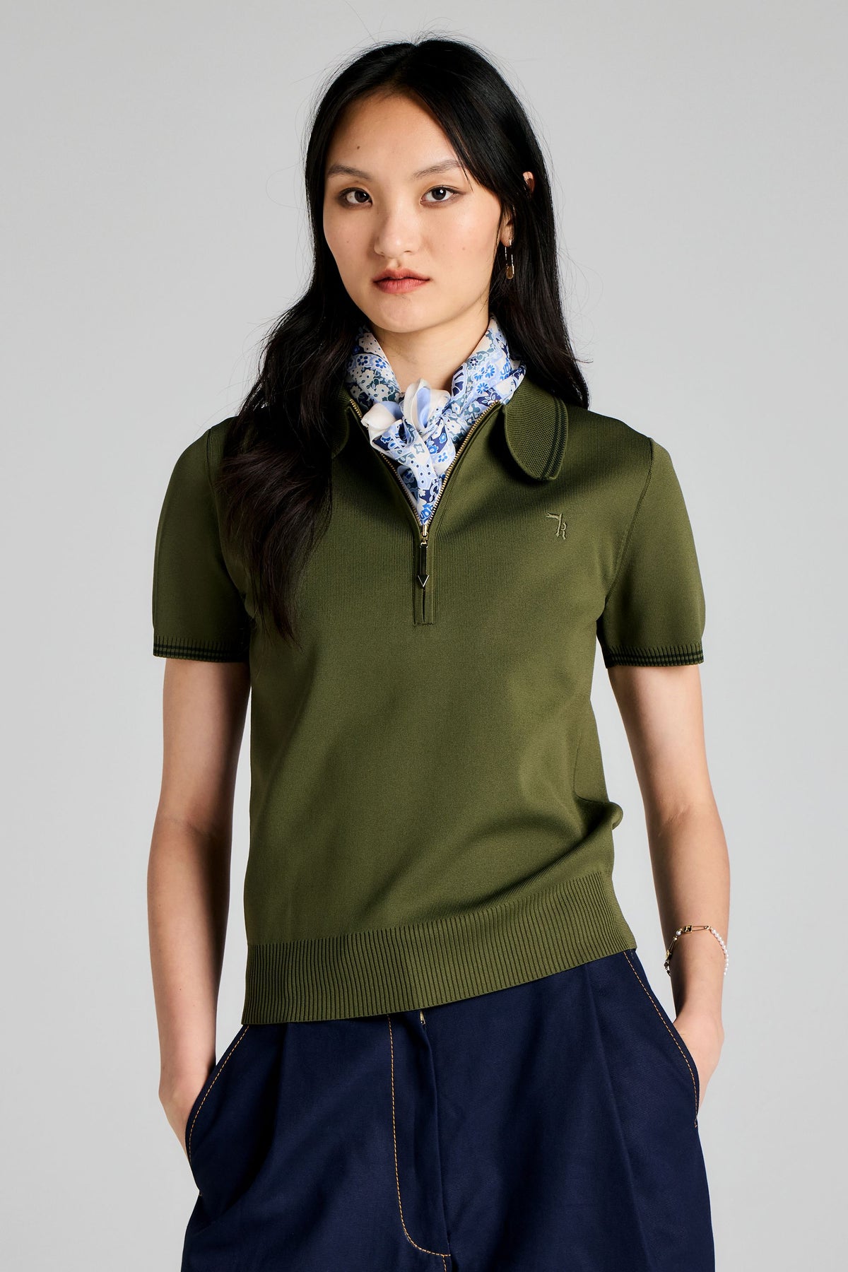 Runaway Knit Polo Green