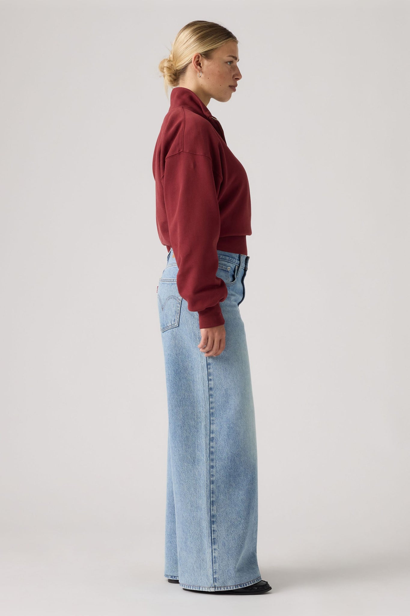Middy Wide Leg Pen and Paper Light Indigo