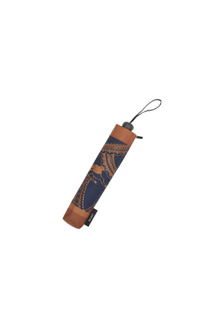 Metro Carousel Umbrella Navy/Chestnut
