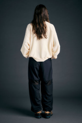 Buttoned Wide Casual Pants Black