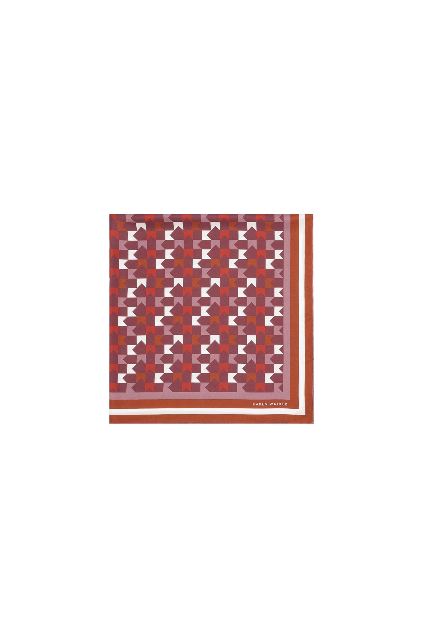 Monogram Large Check Classic Scarf Plum Multi