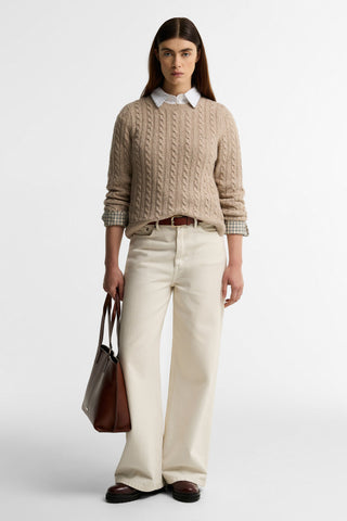 Ashdown Cable Knitted Jumper Honey