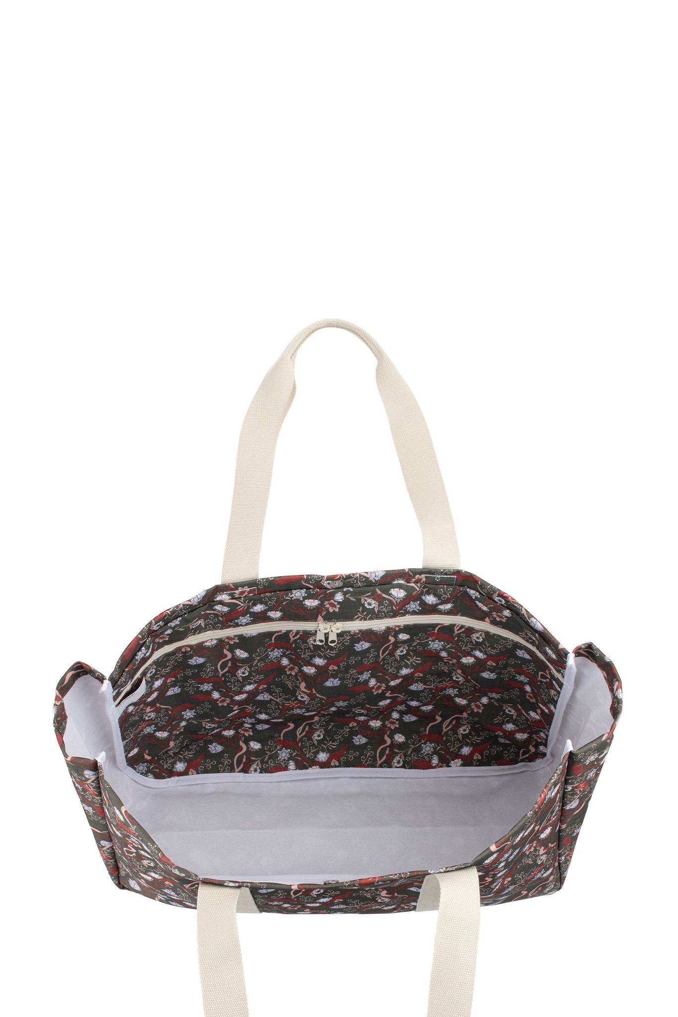 Carryall Cargo Bag Whimsy Floral Olive Multi