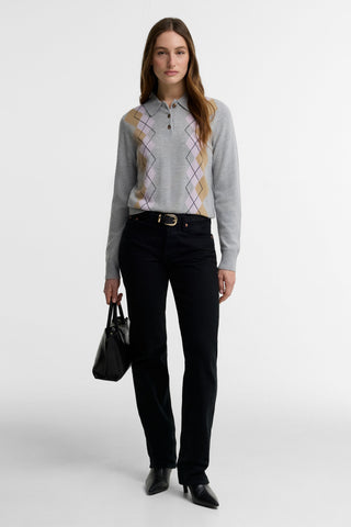 Fawne Knitted Jumper Grey Multi