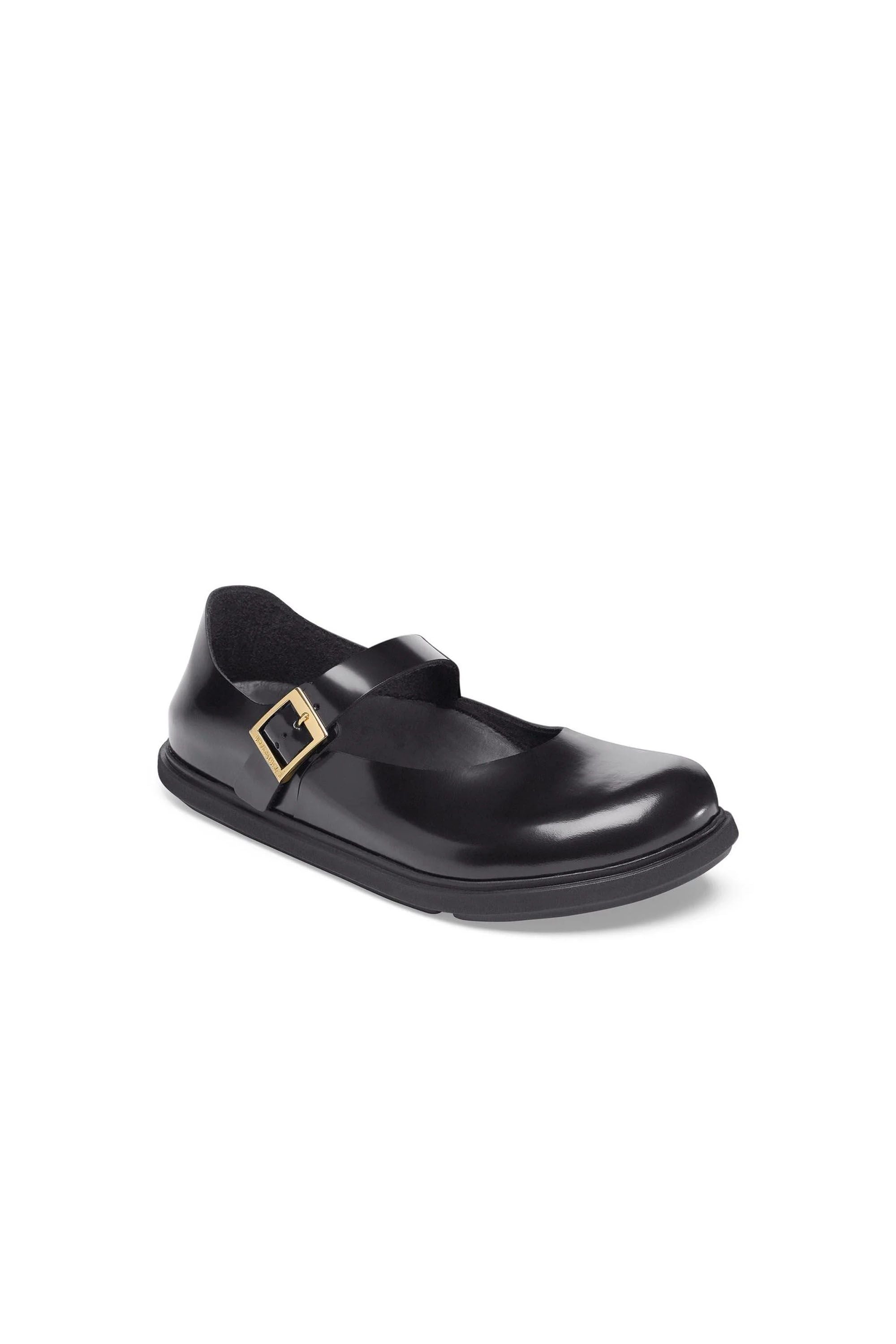 Mantova Droplet Buckle High Shine Narrow Fit Black – Karen Walker