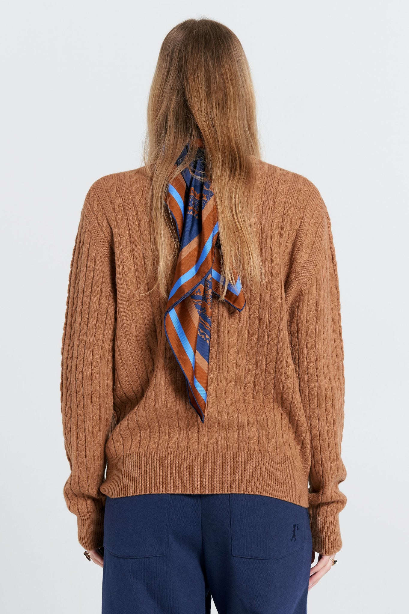 Classic Cable Knit Sweater Tan