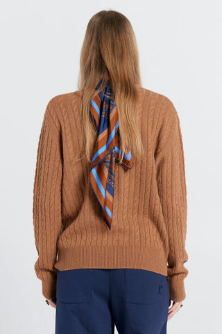 Classic Cable Knit Sweater Tan