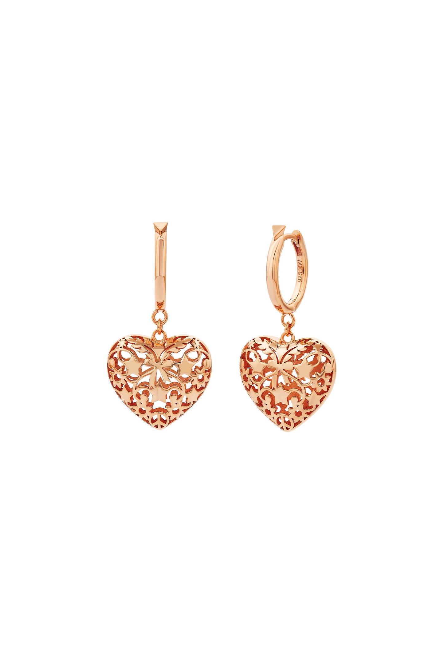 Heart Thrills Earrings Rose Gold