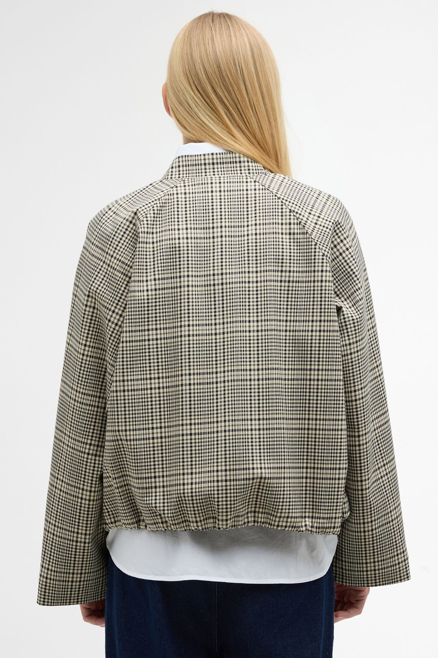 Leyburn Check Showerproof Bomber Jacket Olive Prince Of Wales