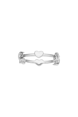 Mini Charm Ring Silver