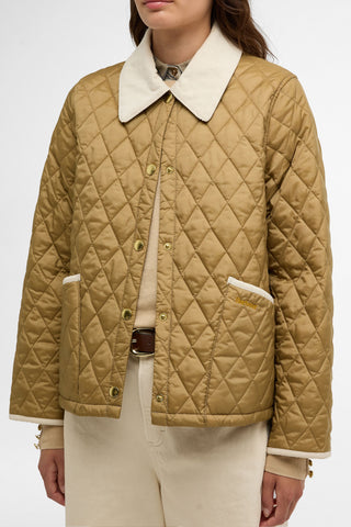 Cropped Liddesdale Quilted Jacket Sand/Dress/Pearl