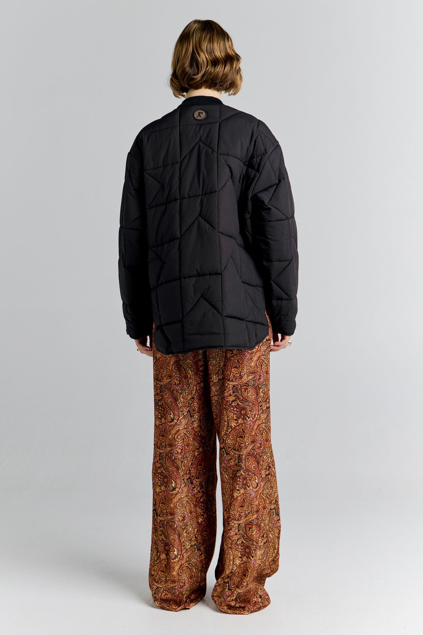 Quilted Monogram Jacket Black/Brown