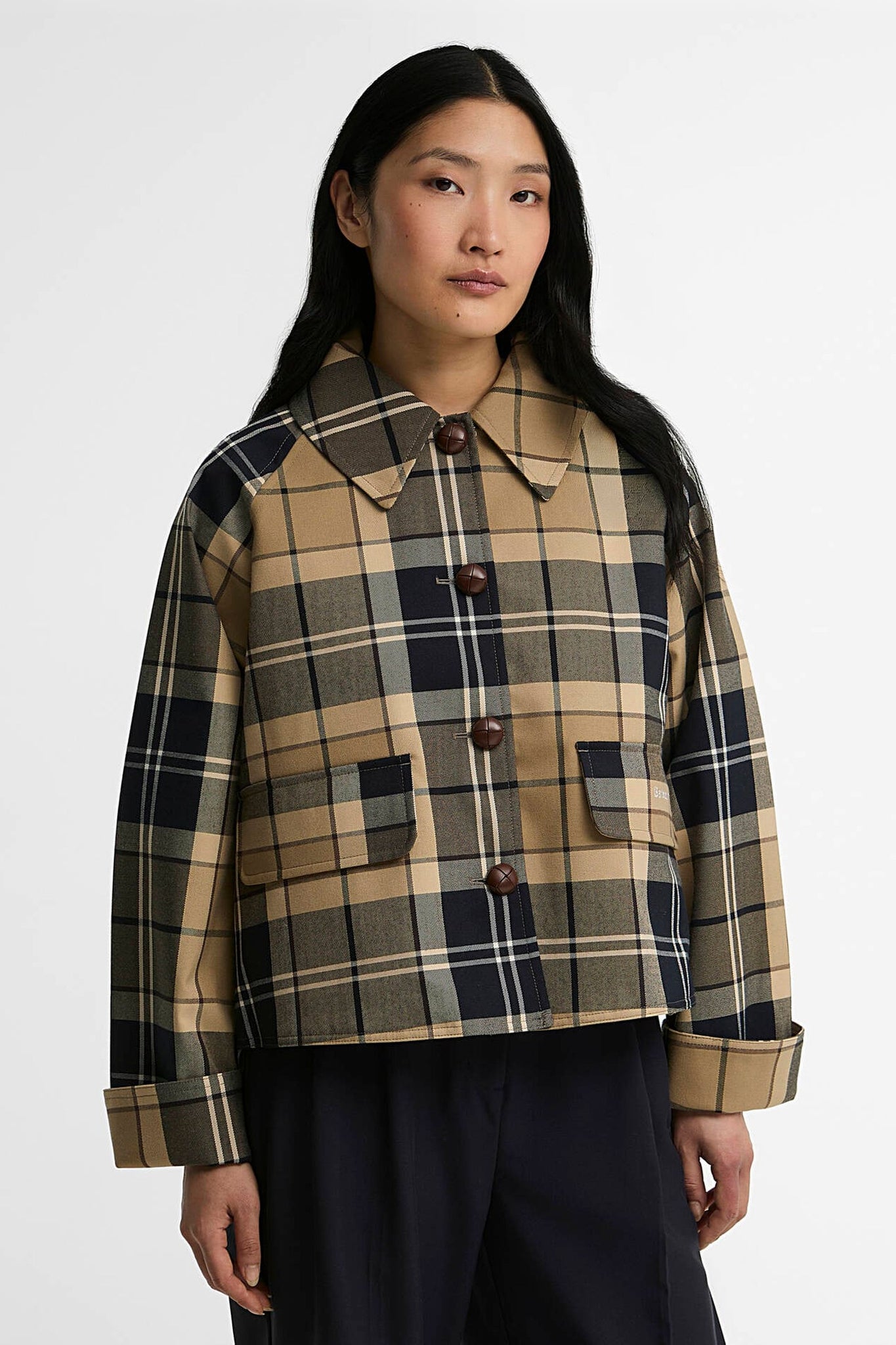 Delilah Checked Showerproof Jacket Birchwood Dress