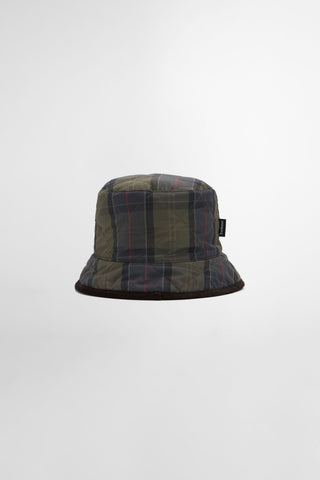 Liddesdale Reversible Bucket Hat Olive/Shadow Classic Tartan