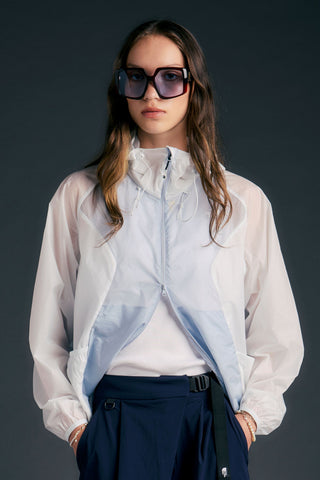 Semi-Sheer Wind Jacket Pearl Stone/Frost Grey