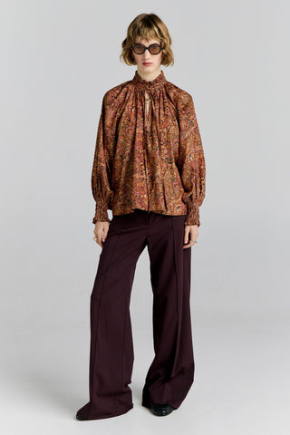 Province Blouse Burgundy Multi