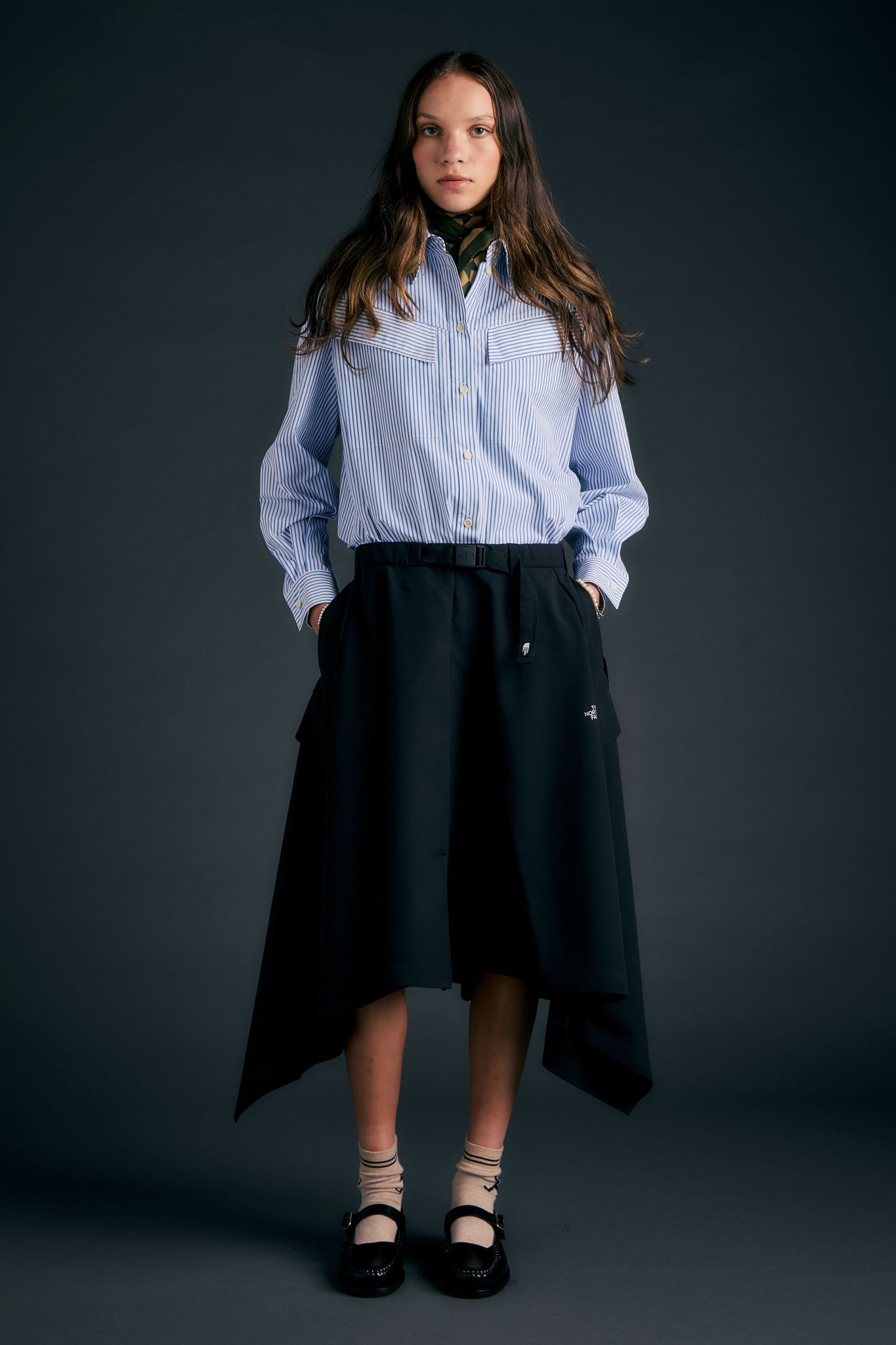 Drapey Tech Skirt Black