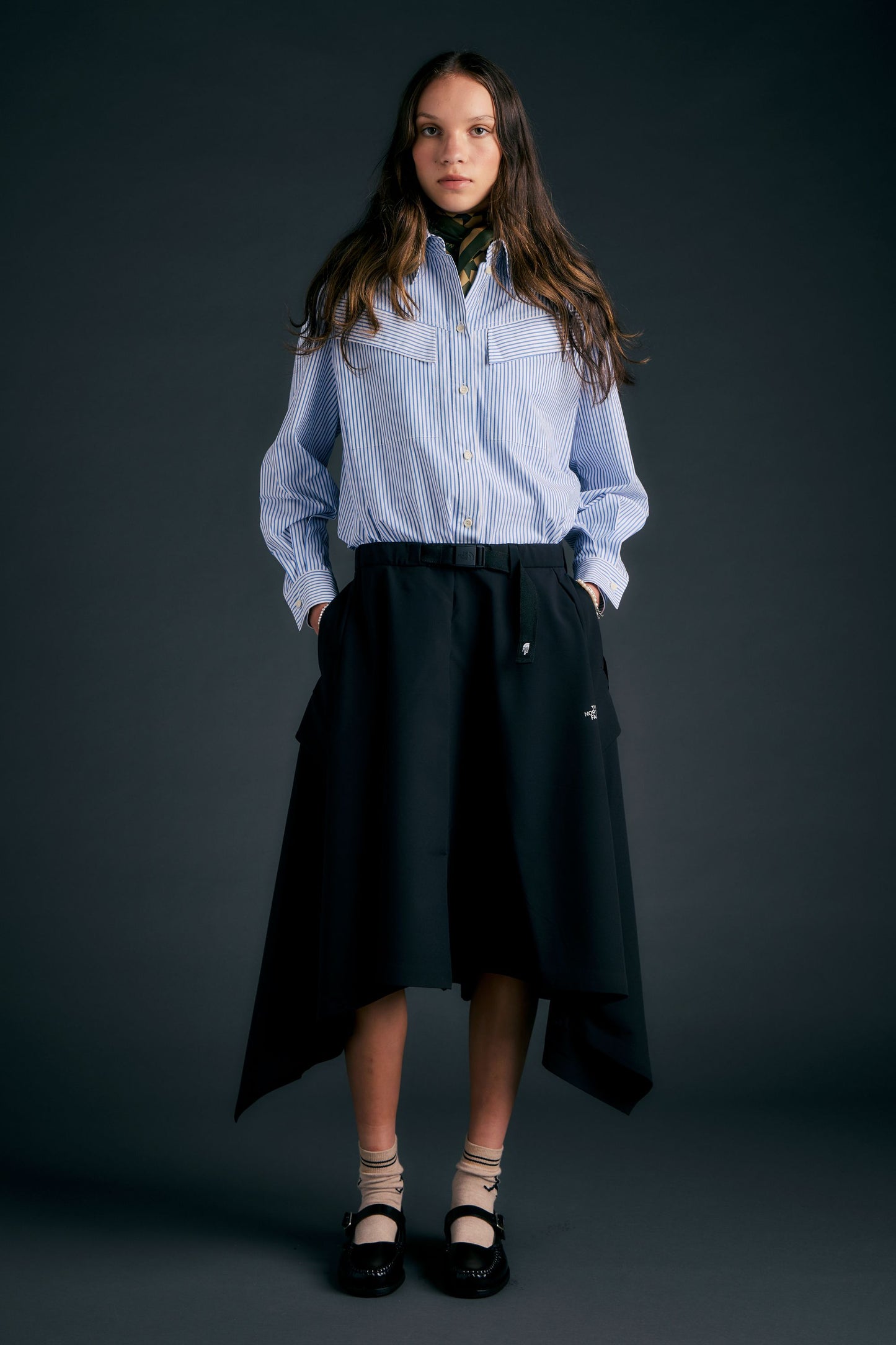 Drapey Tech Skirt Black