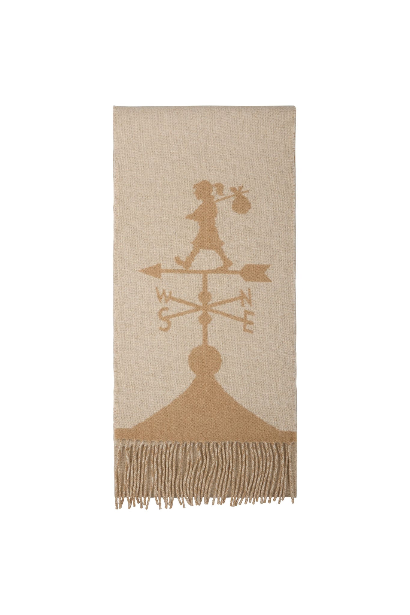 Weather Shop Jacquard Scarf Cream/Tan