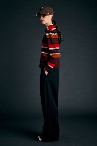 Pin Tuck Track Pants Black
