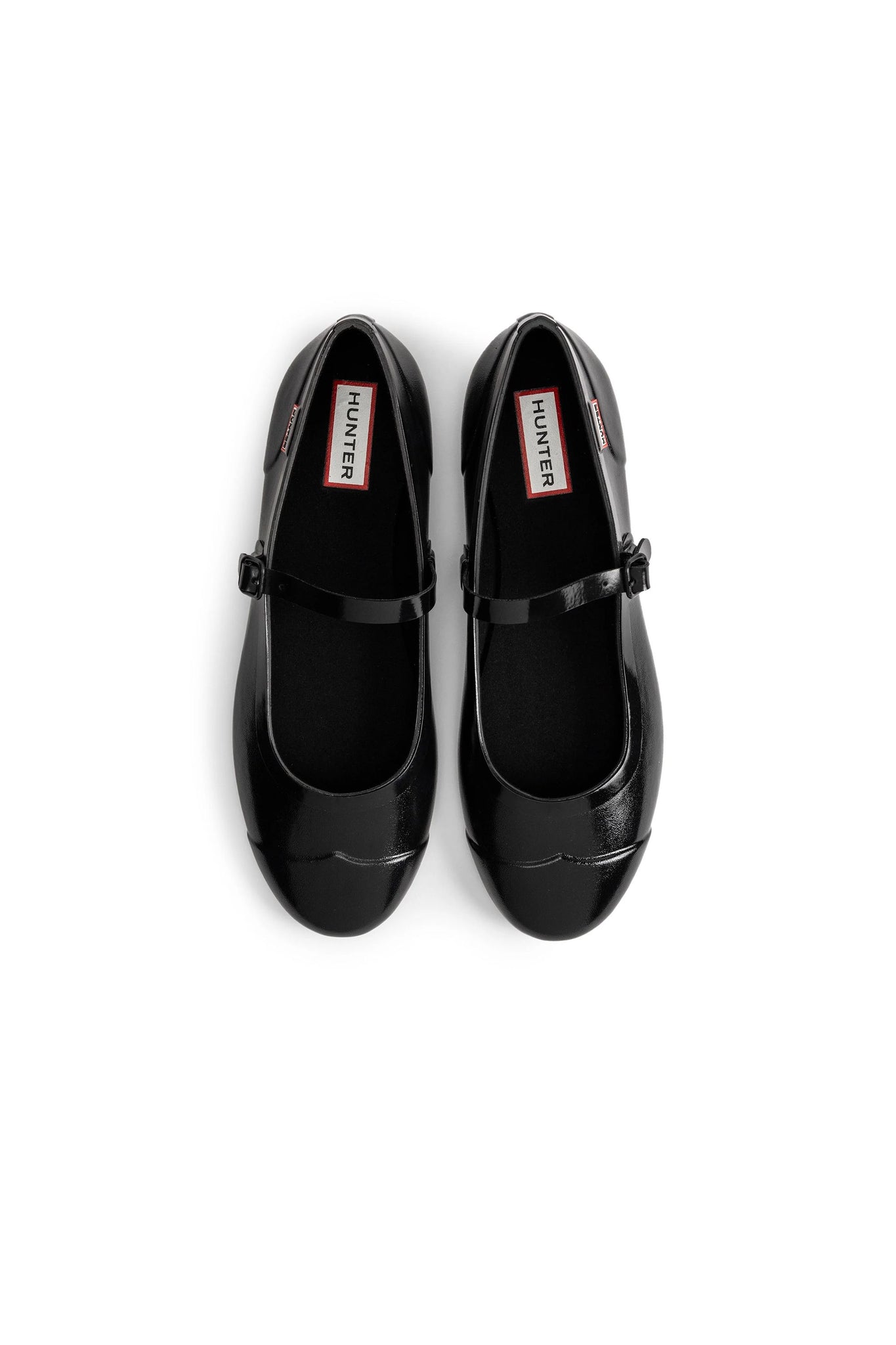 Refined Mary Jane Buckle Ballerina Gloss Black