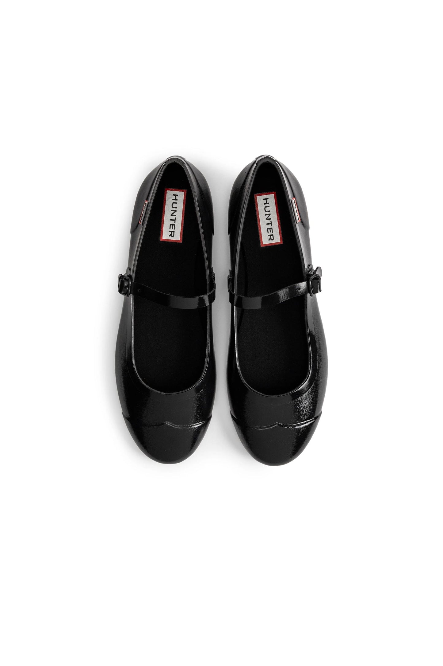 Refined Mary Jane Buckle Ballerina Gloss Black