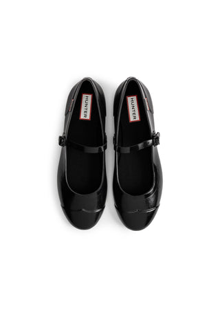 Refined Mary Jane Buckle Ballerina Gloss Black