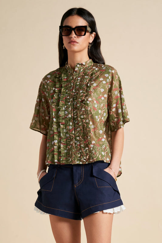 Colette Shirt Olive Multi