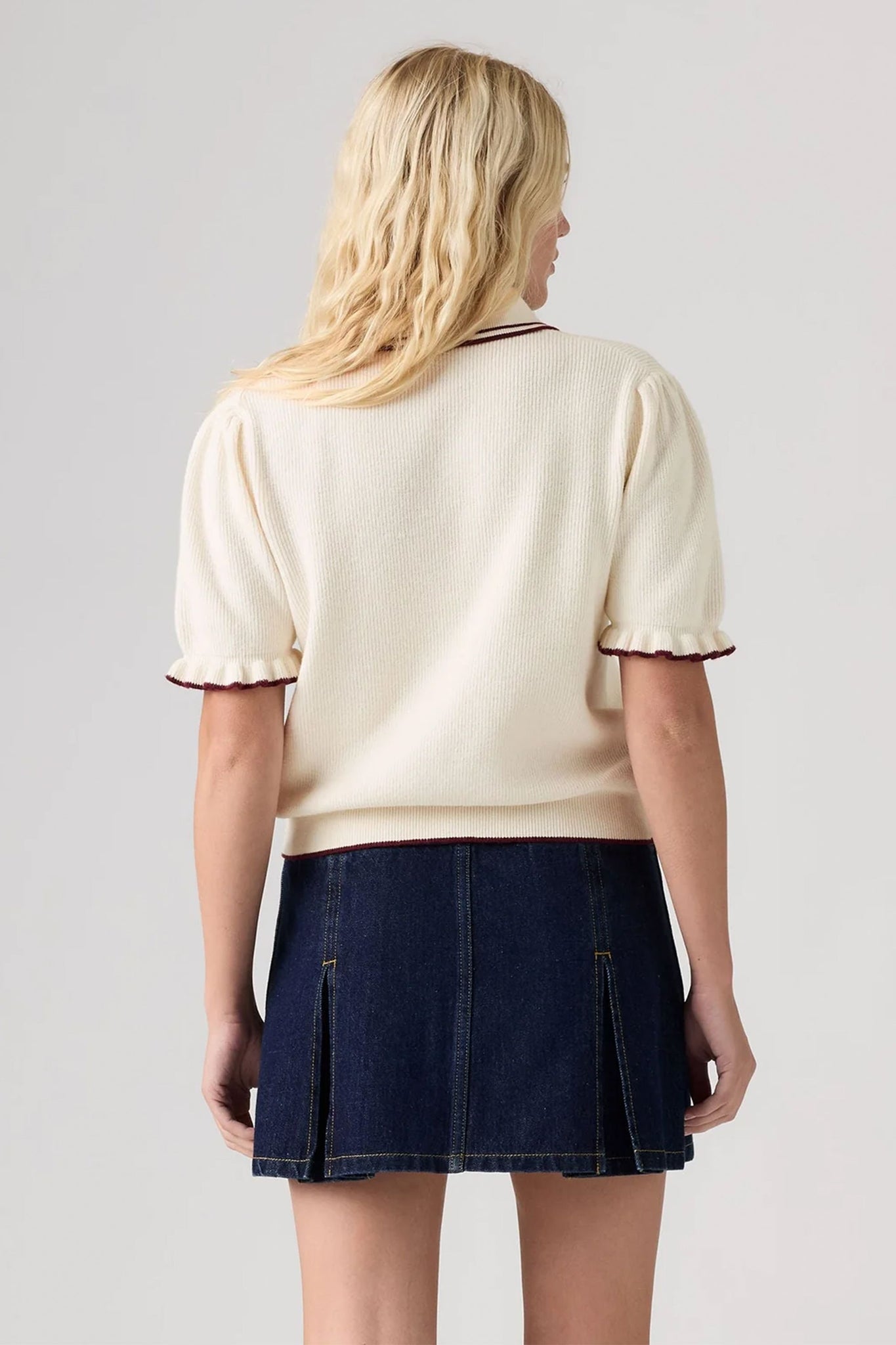 Supersoft Summer Short-sleeve Polo Cabernet Egret/White