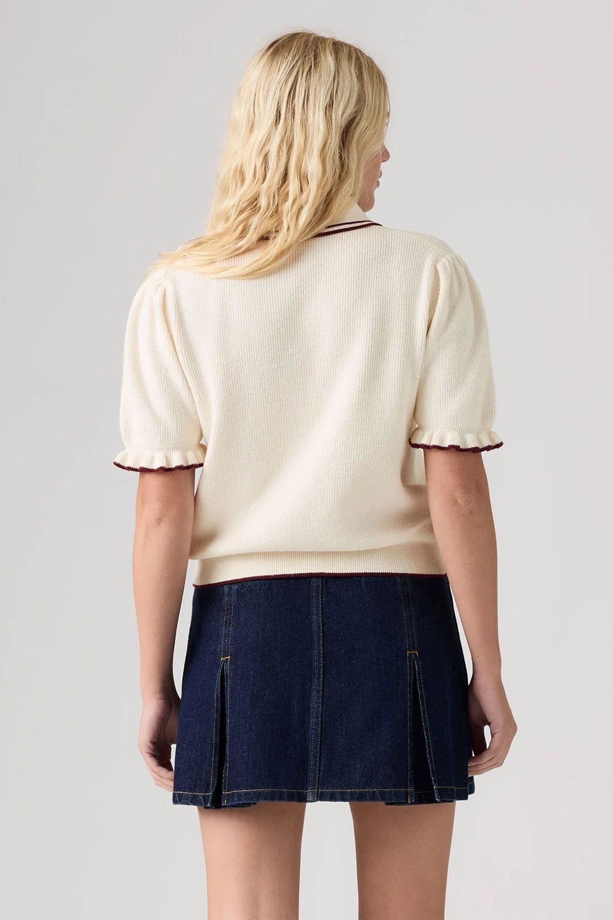 Supersoft Summer Short-sleeve Polo Cabernet Egret/White