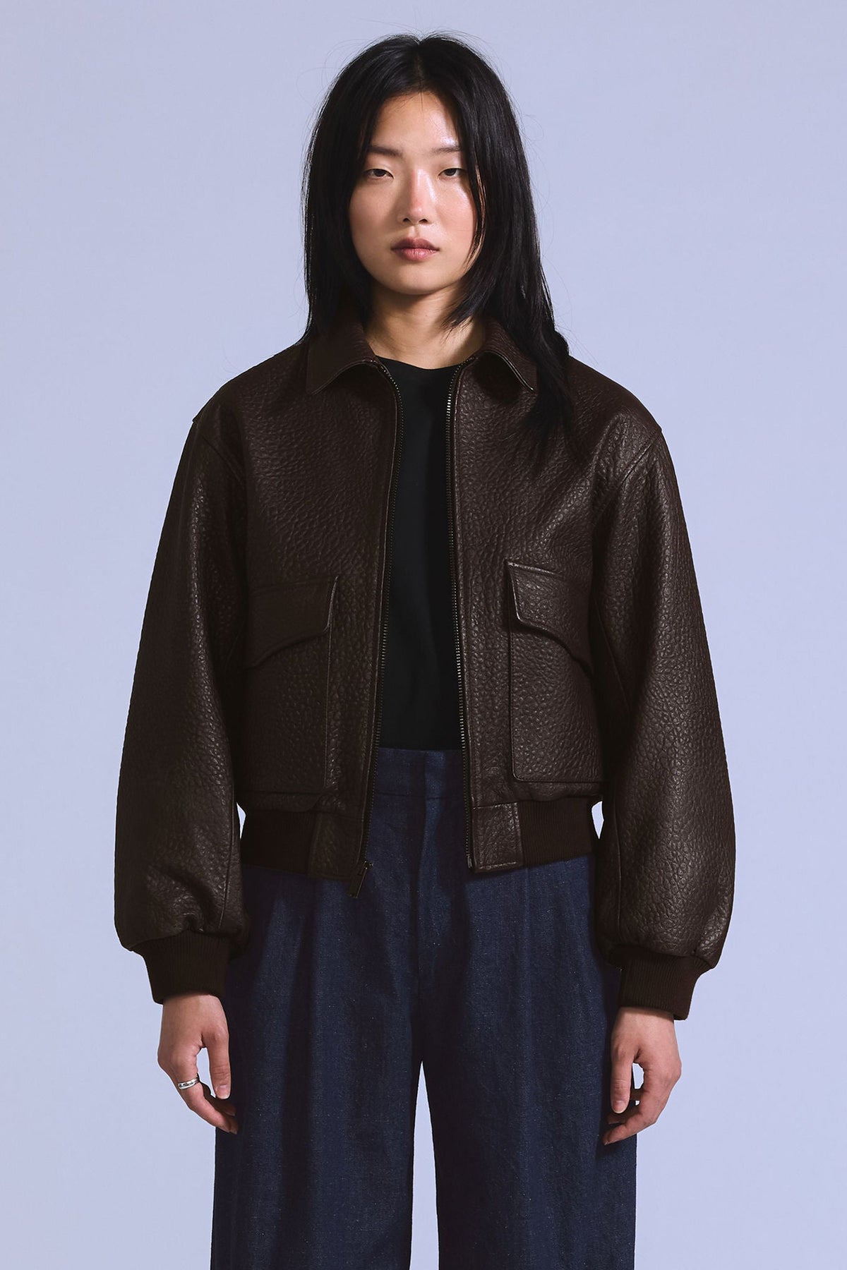 Blue Tab Flight Jacket Ganache