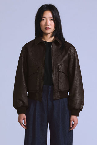 Blue Tab Flight Jacket Ganache