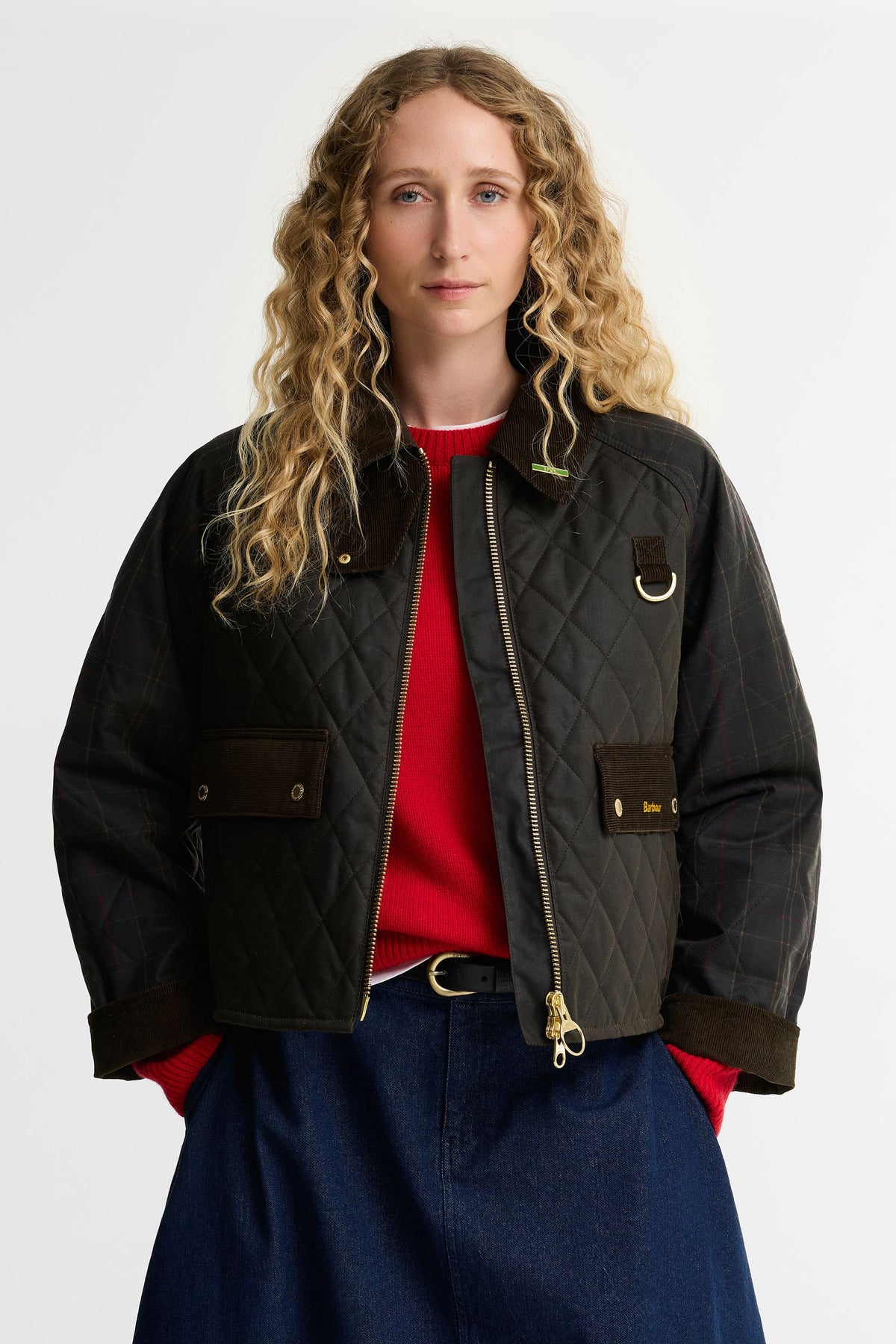 Tartan Reimagined Icons Tartan Quilted Spey Wax Jacket Olive/Classic