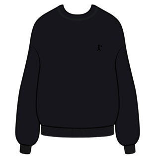 Runaway Girl Organic Cotton Crewneck Sweatshirt Black