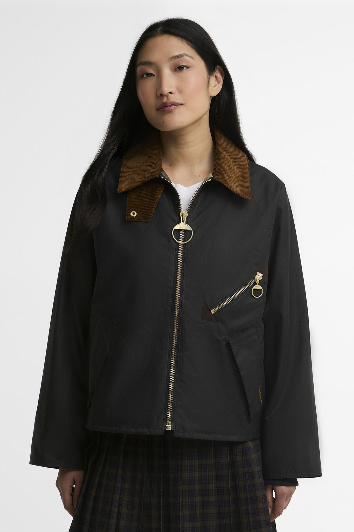 Arlene Wax Jacket Navy/Ancient