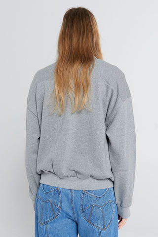 Runaway Girl Organic Cotton Crewneck Sweatshirt Grey Marle