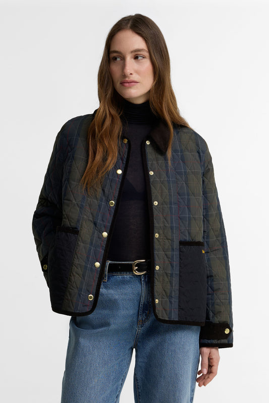 Ainsdale Checked Quilted Jacket Shadow Classic