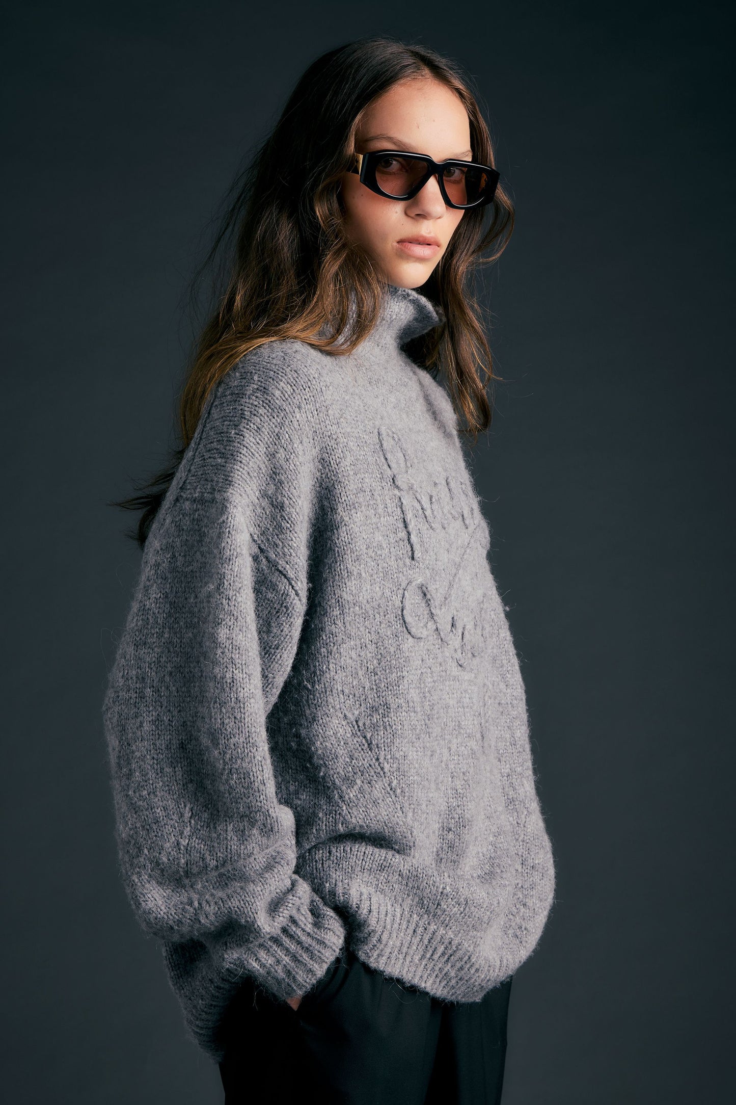 Runaway Rope Sweater Grey Marle