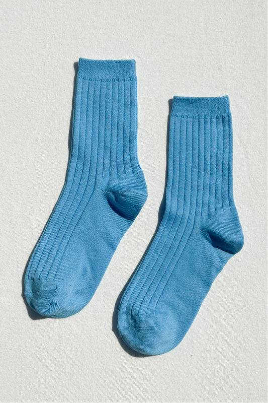 Her Socks Mercerized Blue Water