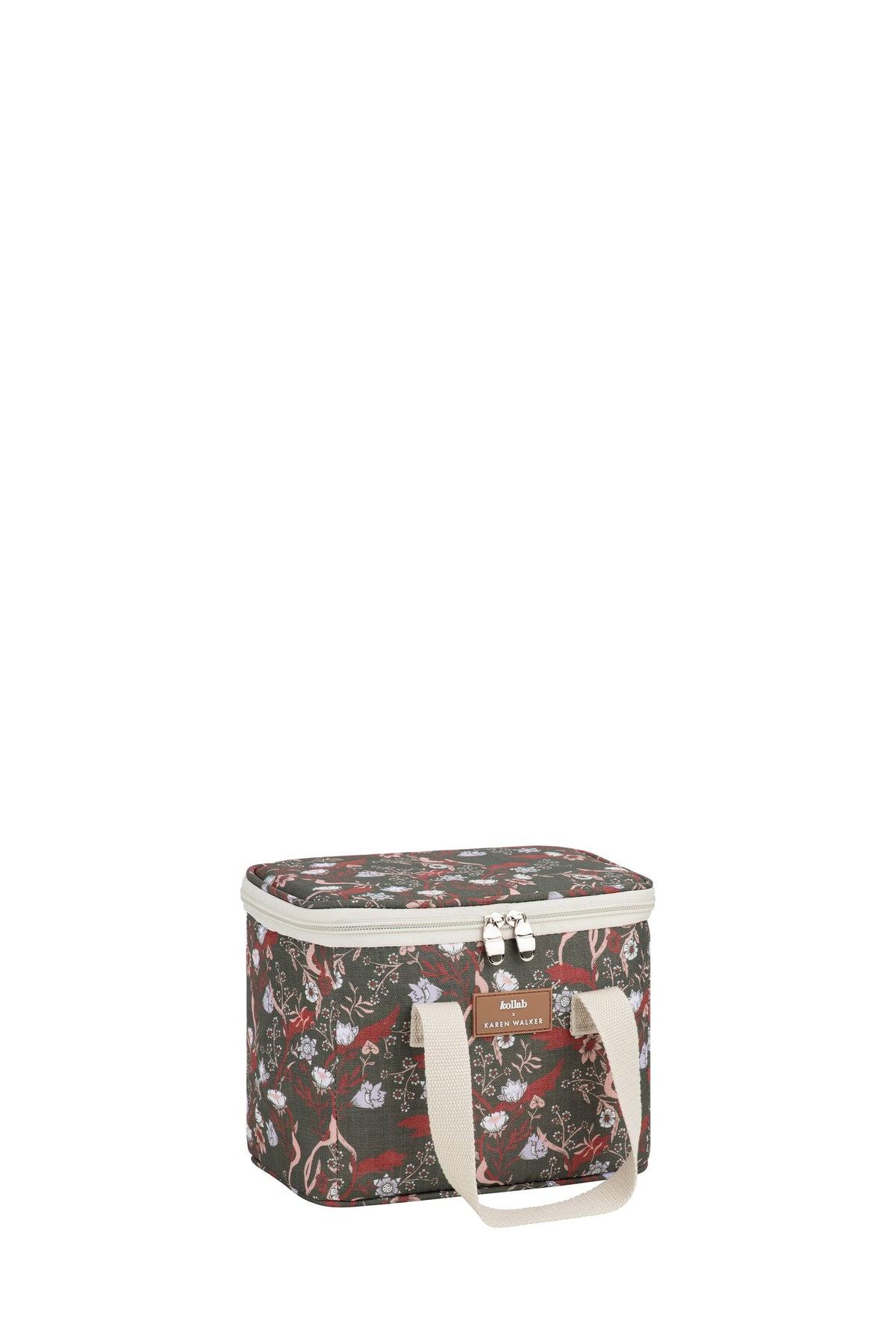 Lunch Bag Whimsy Floral Olive Multi