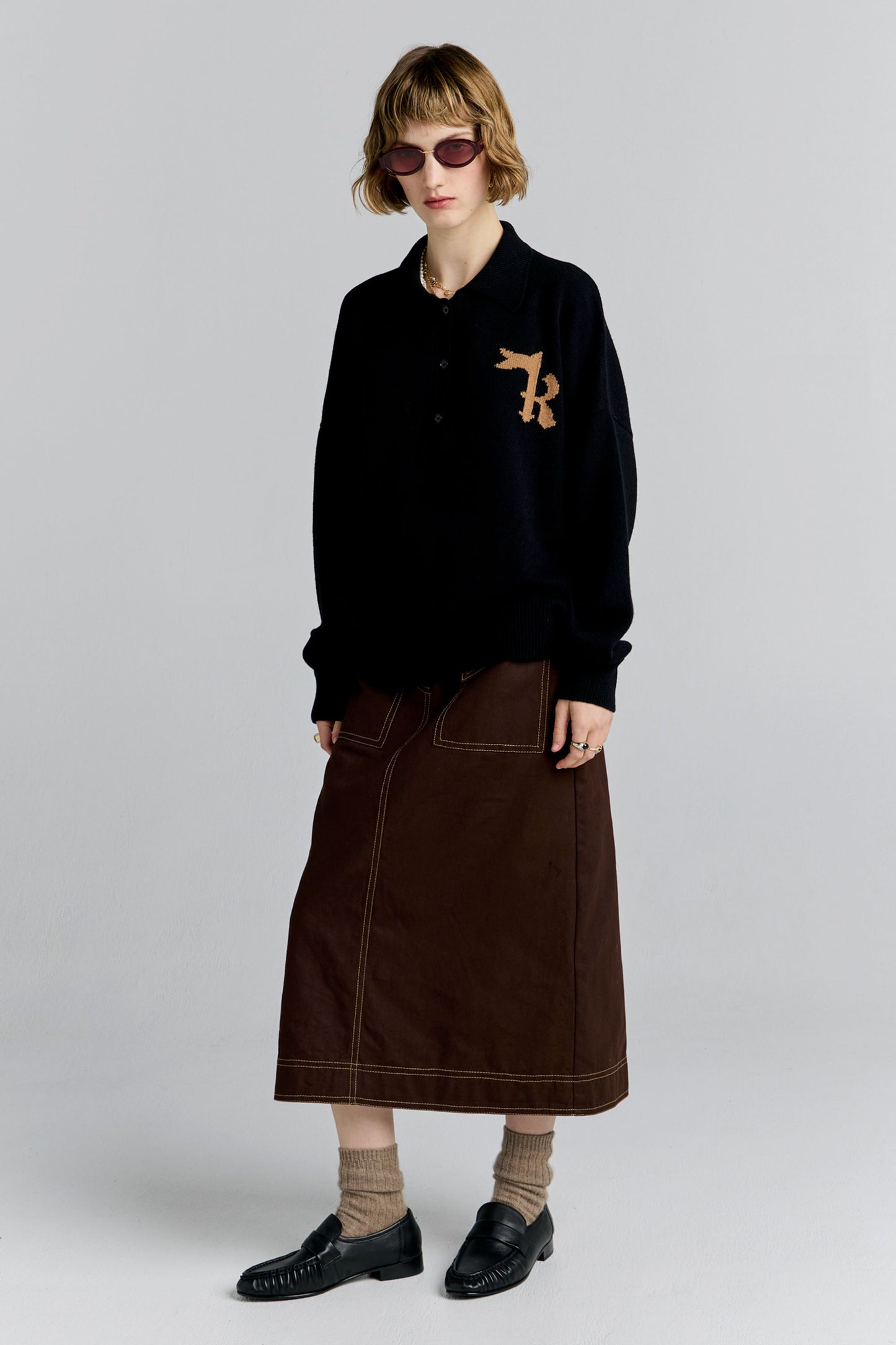 K Flag Polo Black