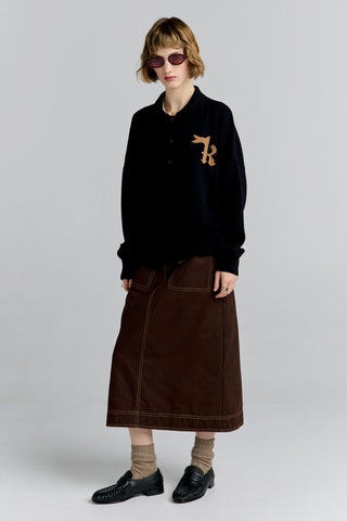 K Flag Polo Black