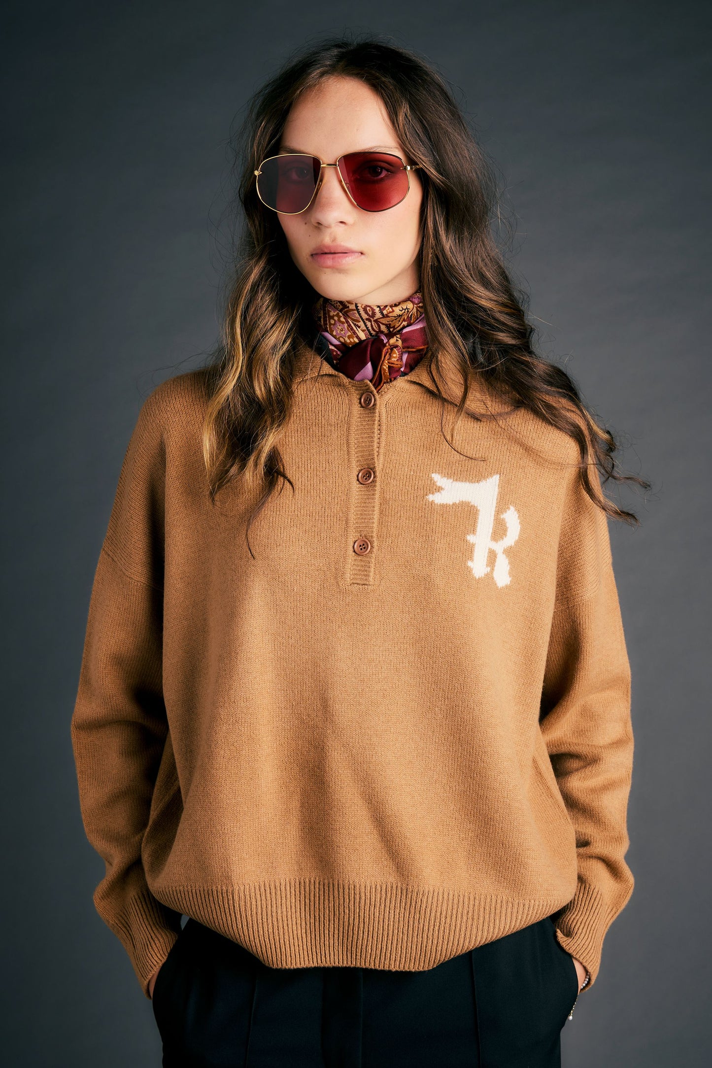 K Flag Polo Tan