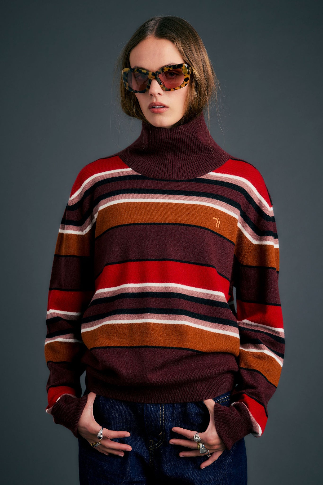 Margot Sweater Poppy Stripe